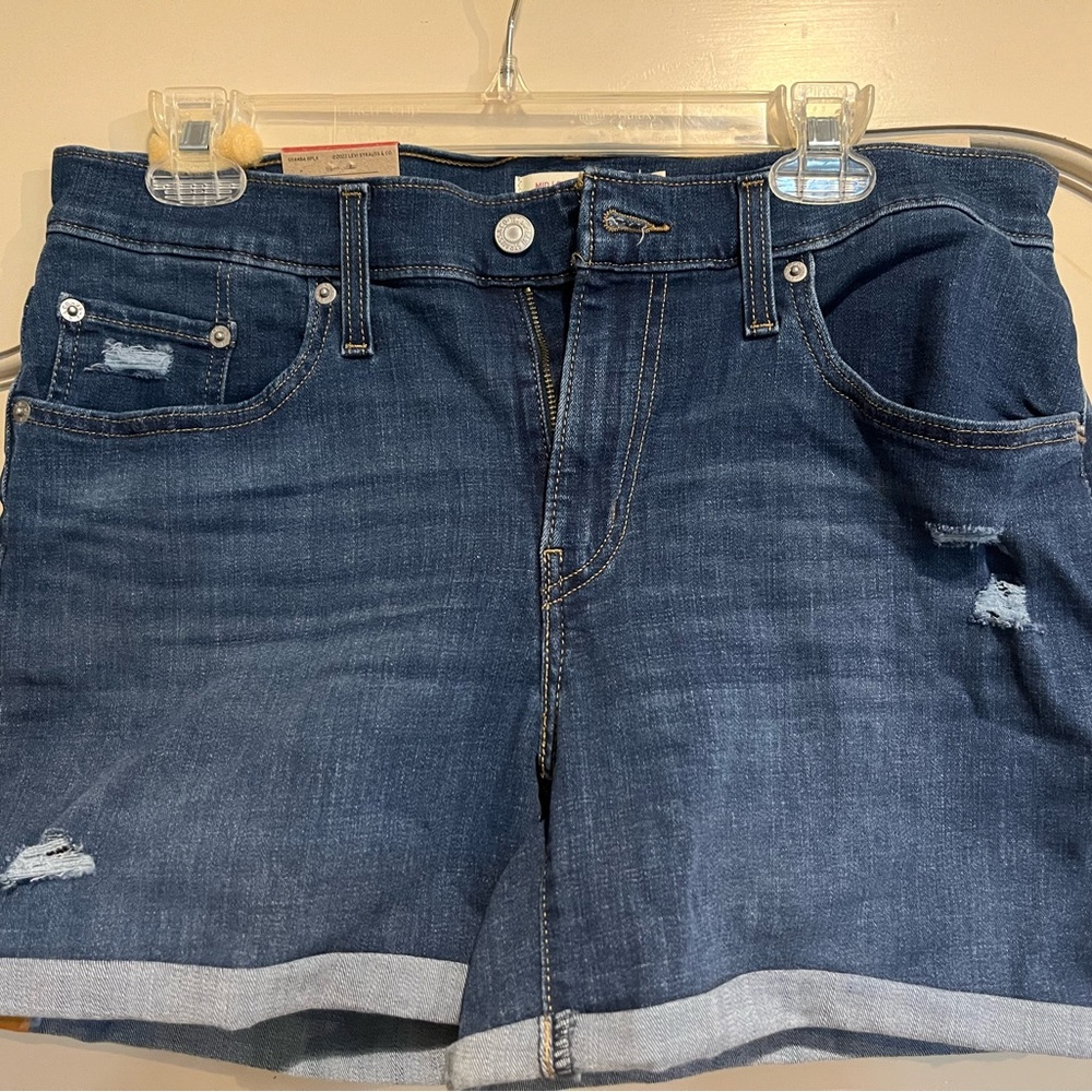 Levi's Dark Blue Jean Shorts
